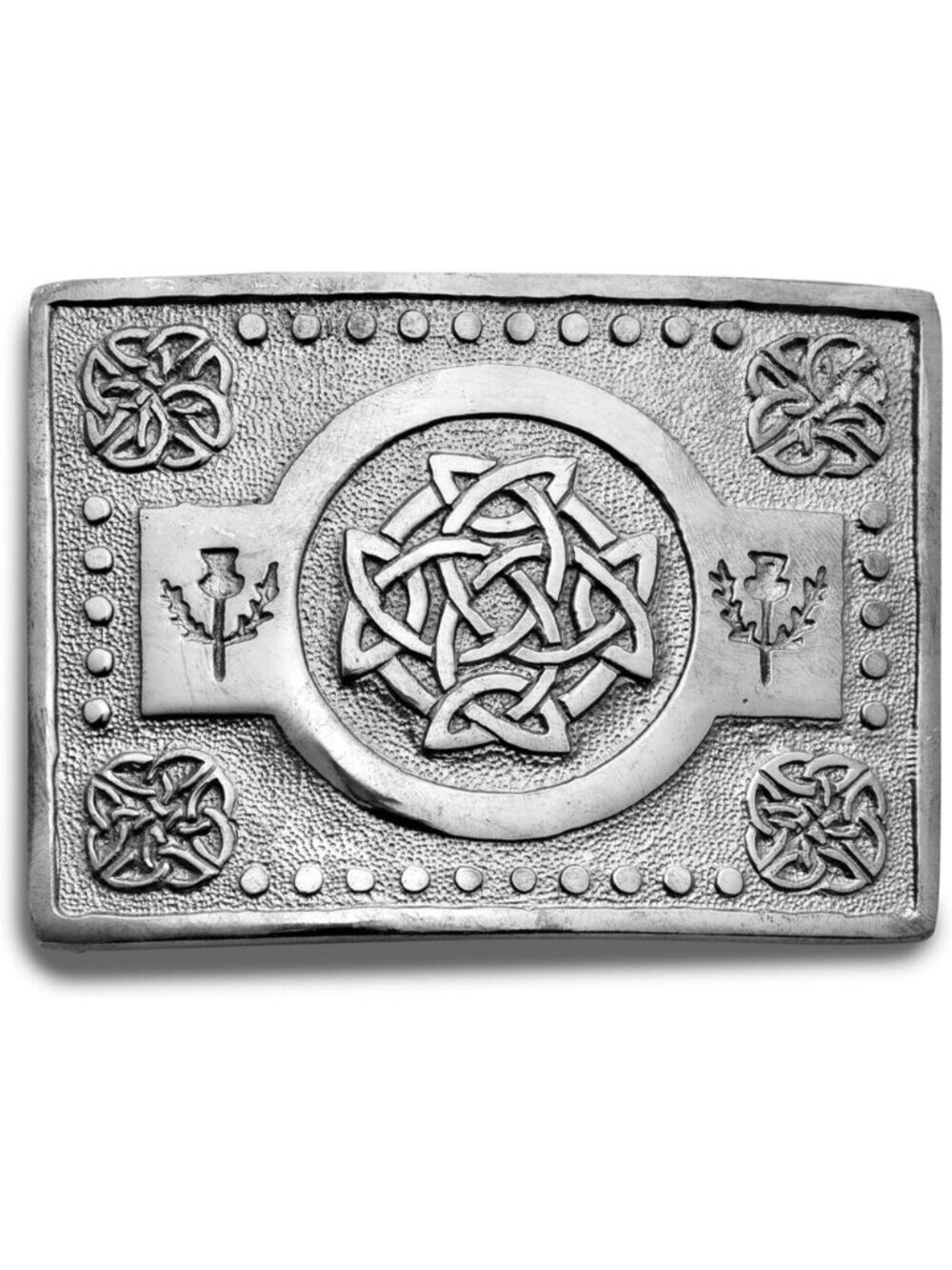 Men's Silver Antique Imported Scottish Kilt Western Cowboy Design Belt Buckle